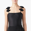 Endless Rose Rosette Shoulder Fitted Top Size Small