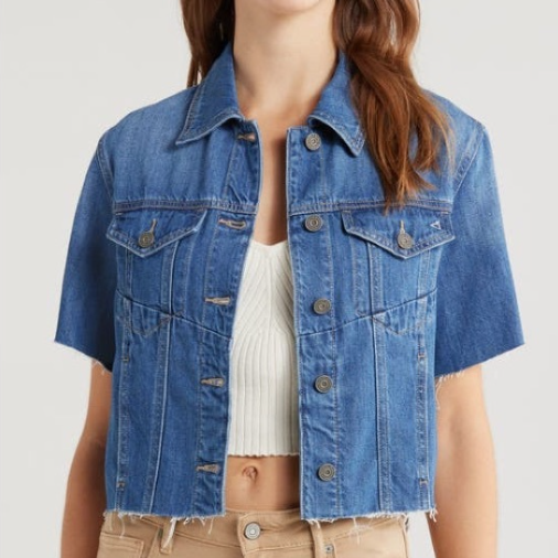 Hidden Los Angeles Short Sleeve Denim Jacket Size Small