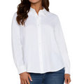 Liverpool Los Angeles White Button-Down Shirt