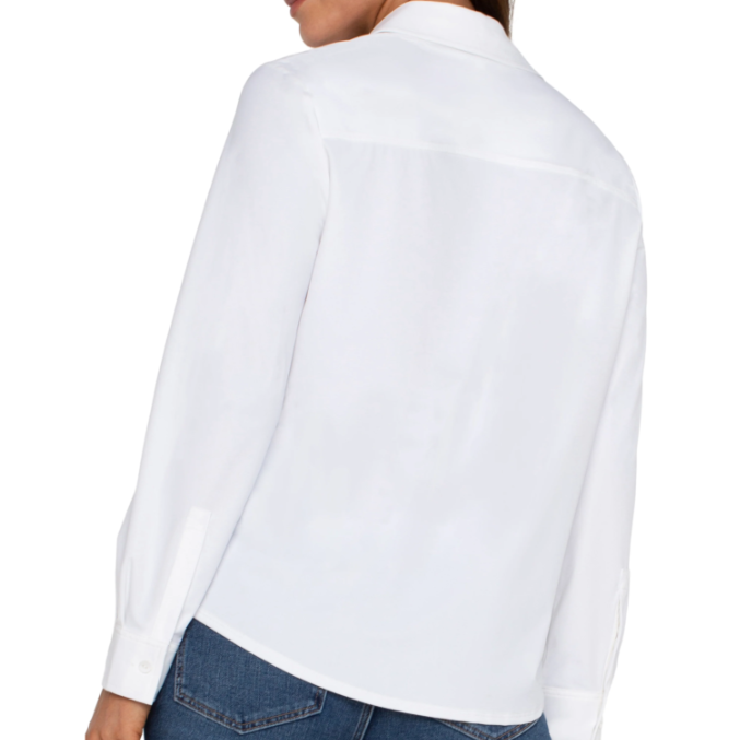 Liverpool Los Angeles White Button-Down Shirt