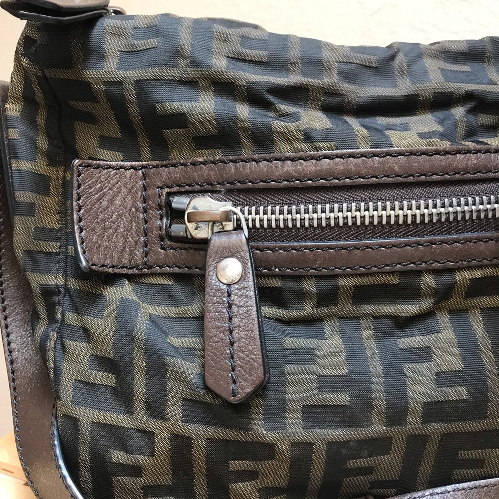 Fendi Zucchino Canvas Crossbody Bag