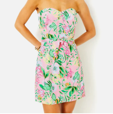 Lilly Pulitzer KYLO Strapless Skirted Romper Size 16
