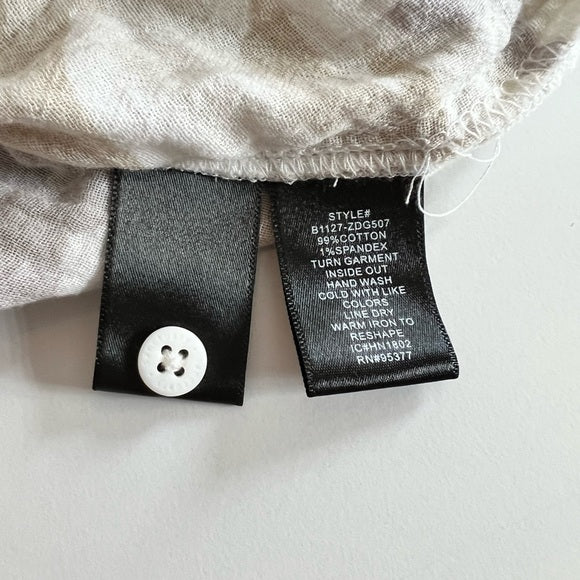 Sanctuary Beige Camo Long Sleeve Button Down Shirt Size L