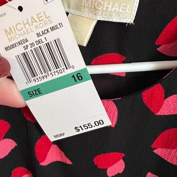 Michael Kors Petal Passion Sleeveless Jumpsuit Size 16