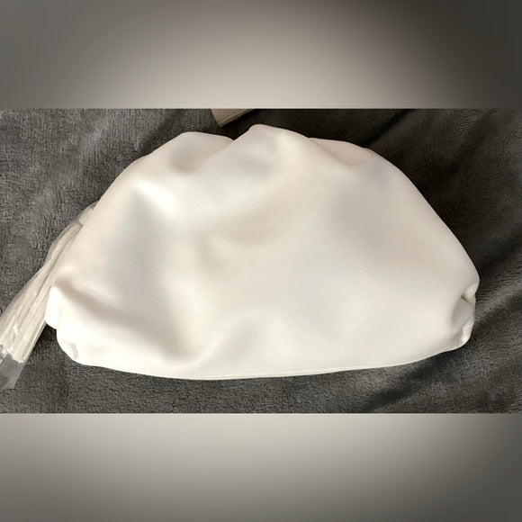 Understated Leather Clutch with Removable Chain Strap