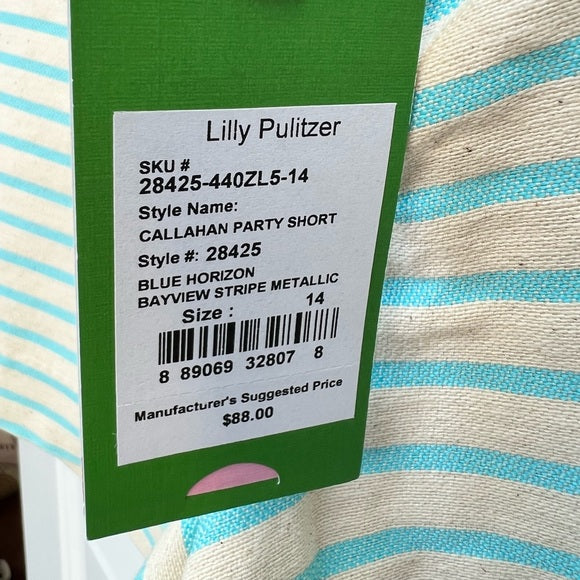 Lilly PULITZER Callahan Party Shorts Size 14