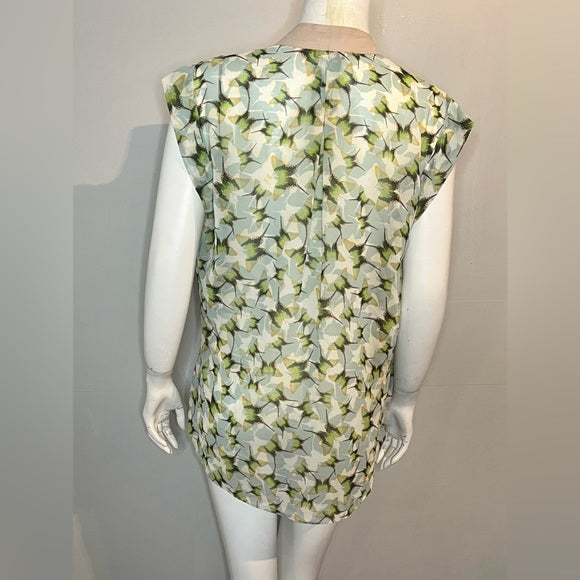 Cabi #234 Butterfly Faux Wrap Shirt Top Medium Cabi