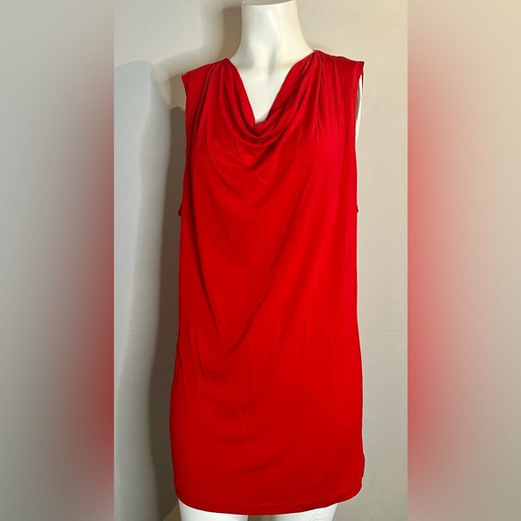 Cabi Red Cowl Neck Tank Top Style #3051 size L
