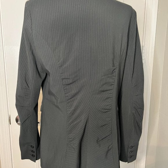 Cabi 601 black pinstripe blazer jacket size 12