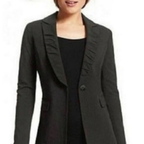 Cabi 601 black pinstripe blazer jacket size 12