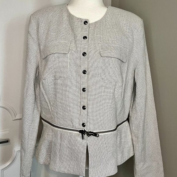 CAbi #205 Zip Line Blazer Jacket Size 12