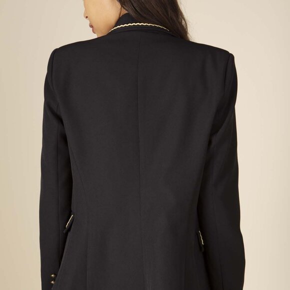 Galita Black Blazer with Gold Trim