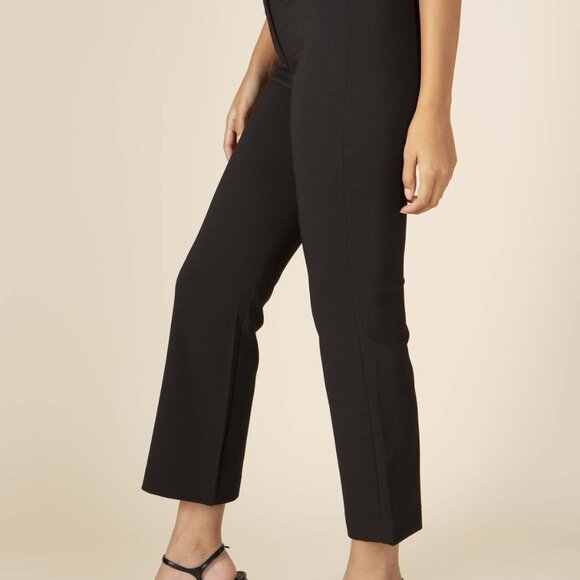 Galita Black Dress Pants with Gold Trim Pockets