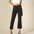 Galita Black Dress Pants with Gold Trim Pockets