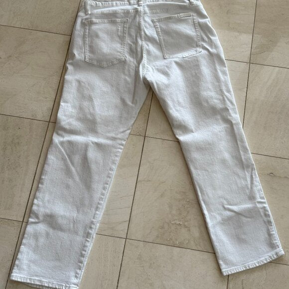 Sanctuary Ripped Slim Boyfriend White Jeans Size 32