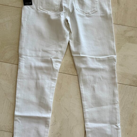 JOE'S JEANS "THE FLAWLESS ICON SKINNY ANKLE" Frayed Hem Jeans In "WHITE" Size 32