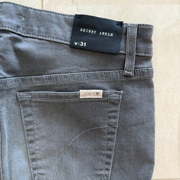 JOE’S JEANS Womens Gray Super Chic Skinny Slim Ankle Jeans Size W31