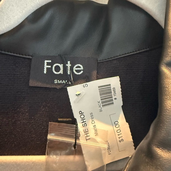 FATE Leather Button Down Dress Size Small