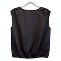 Skies Are Blue Black Satin Tank Size Small