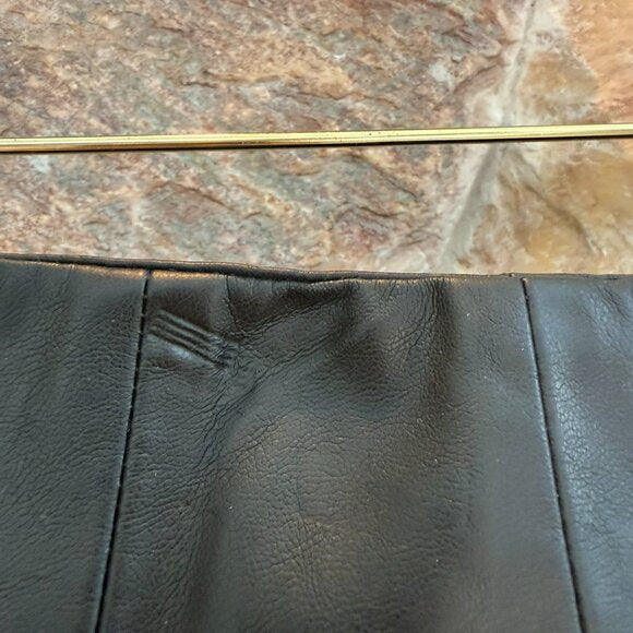 KLD Faux Leather A-Line Mini skort Size Medium
