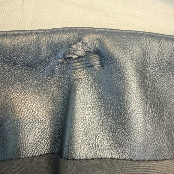 KLD Faux Leather A-Line Mini skort Size Medium