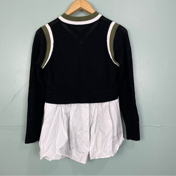 Veronica Beard Layered V-Neck Sweater Size L