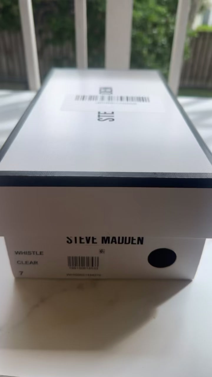 Steve Madden CLEARER Clear Heels Size 7- New in Box
