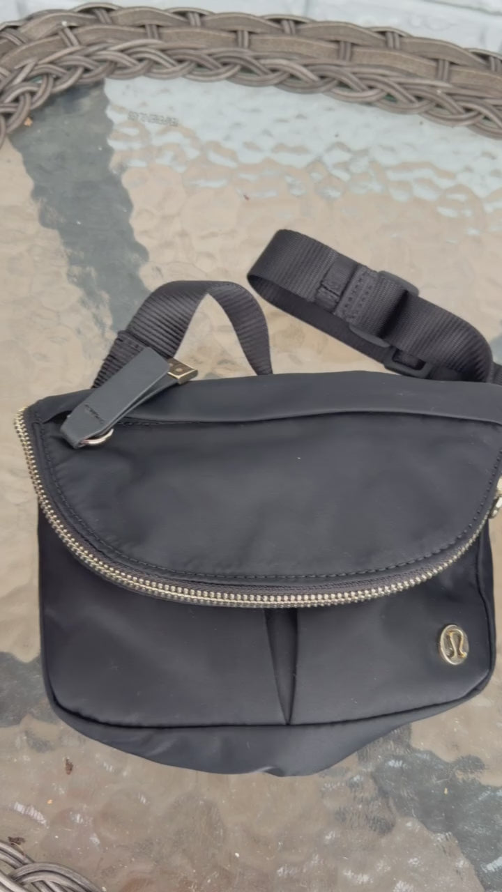 Lululemon Black Nylon Crossbody Bag